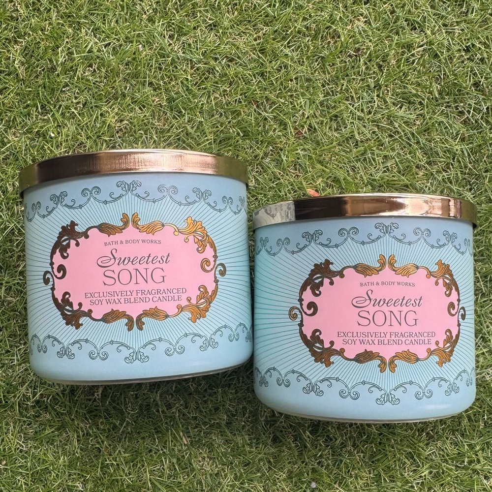 2 Sweetest song 3 wick candles